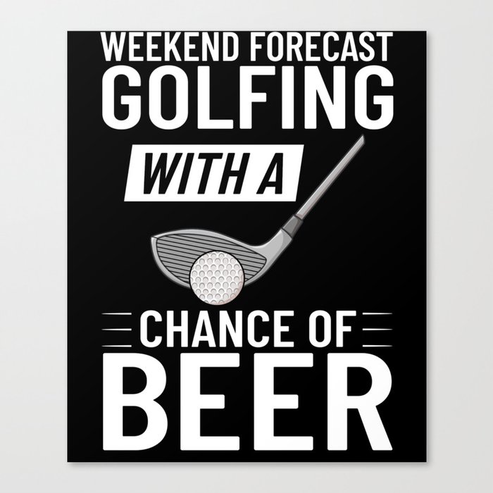 Golf Ball Golfing Player Golfer Training Beginner Canvas Print
