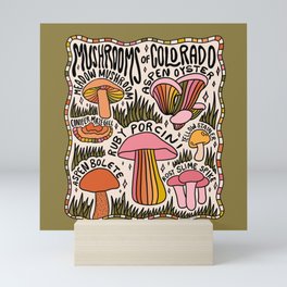 Mushrooms of Colorado Mini Art Print