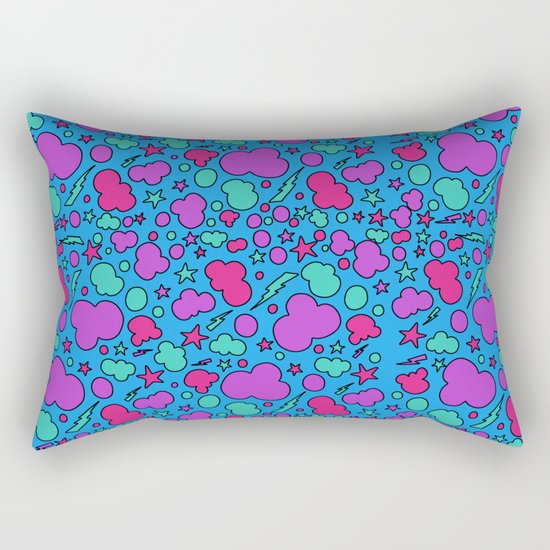 Colorful chaotic storm Rectangular Pillow