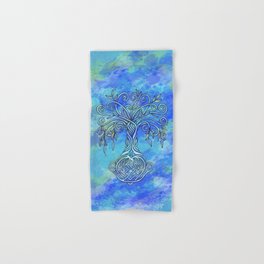 Celtic Tree of Life Sky Colored Hand & Bath Towel