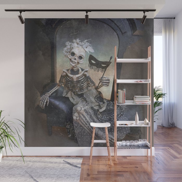 Catrina In Waiting Skeleton Large Format Wall Mural By Rucusstudio Catrina In Waiting Skeleton Large Format Wall Mural By Rucusstudio