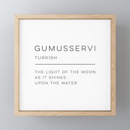 Gumusservi Definition Framed Mini Art Print