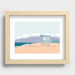 Santa Monica Recessed Framed Print