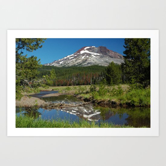 South Sister Mountain, Central Oregon Art Print