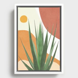 Abstract Agave Plant Framed Canvas