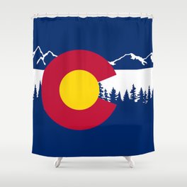 Colorado flag Shower Curtain