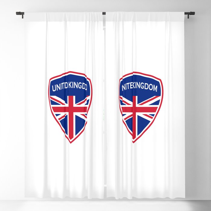 Great Britain coat of arms flags design Blackout Curtain