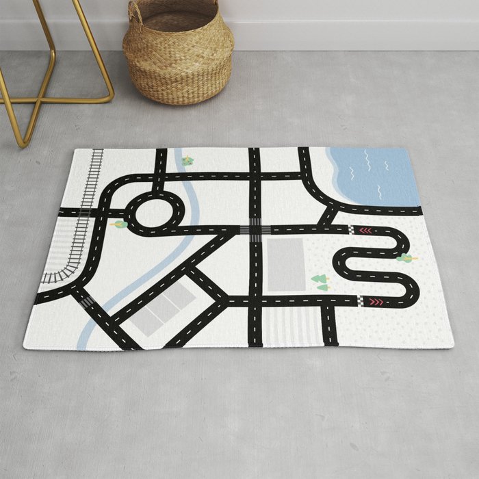 Children's play rug // City – minimal Rug