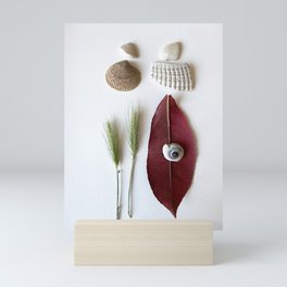 red leaf Mini Art Print