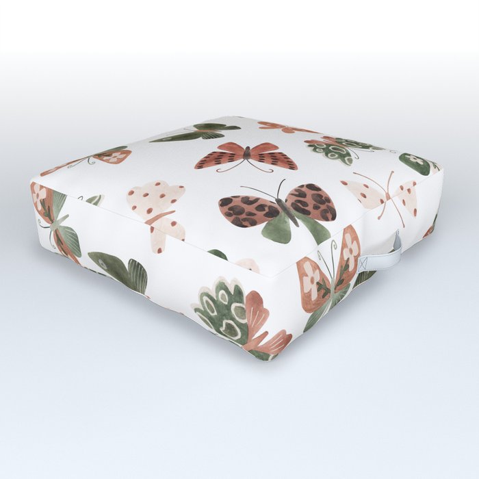 Butterfly Abstract Outdoor Floor Cushion