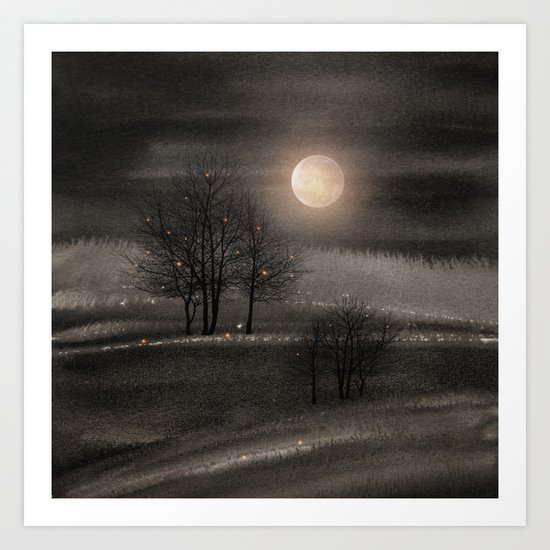 Calling The Moon III Art Print