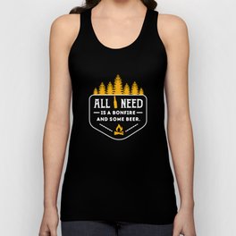 Bonfire and a beer Unisex Tank Top