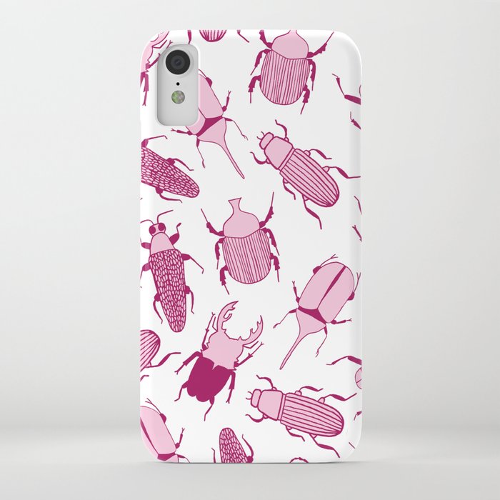 Pink Beetles iPhone Case