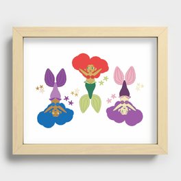 Three Little Mermaids Recessed Framed Print