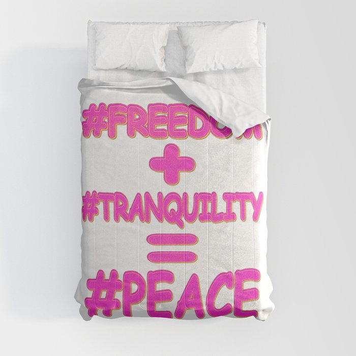 "PEACE EQUATION" Cute Design. Buy Now Comforter