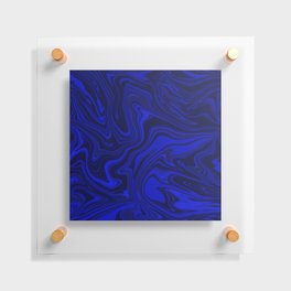 Aquamarine blue liquid art Floating Acrylic Print