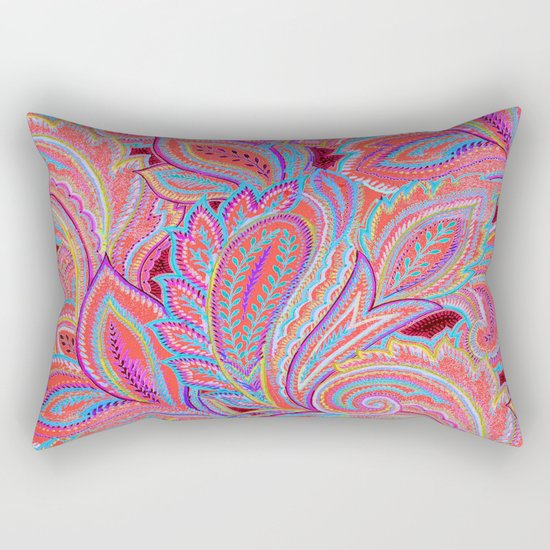 paisley heart Rectangular Pillow