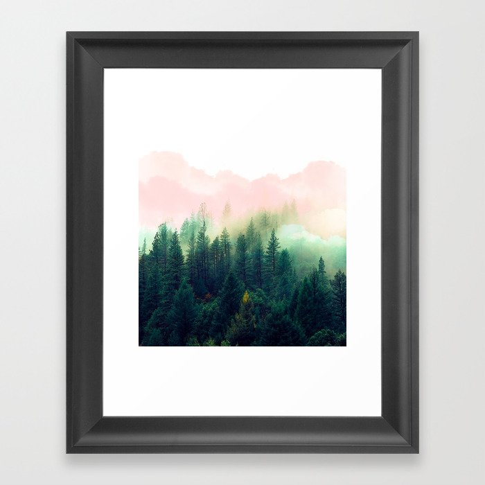 Mountain landscape painting Framed Art Print