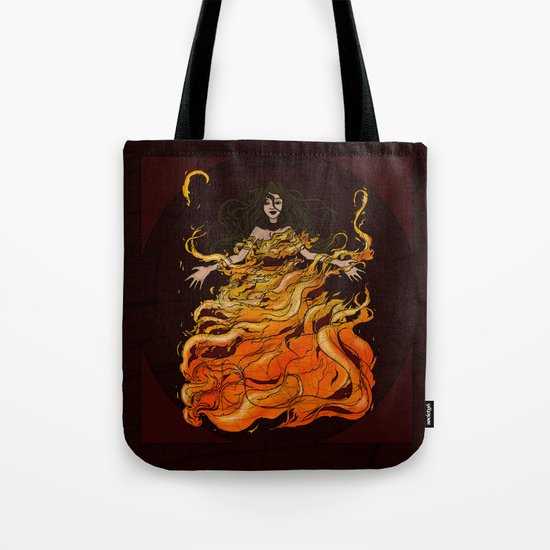 Girl on Fire Tote Bag
