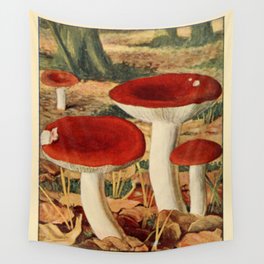 Naturalist Mushroom Wall Tapestry
