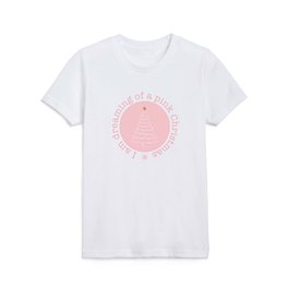 Dreaming of a pink Christmas Kids T Shirt