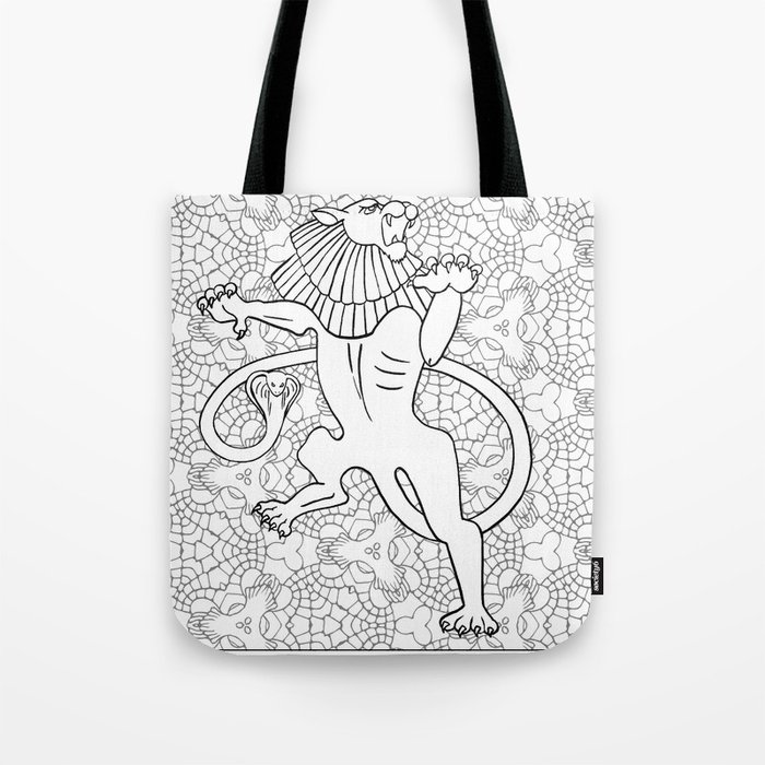 Chimera Greek Mythological Creature Tote Bag By Kerrymcquaide Society6