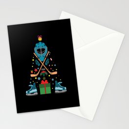 December 2021 Winter Hockey Player Christmas Stationery Card