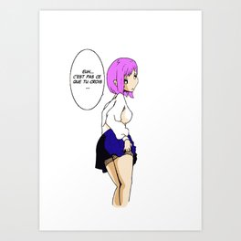 Funny Echi Girl Art Print
