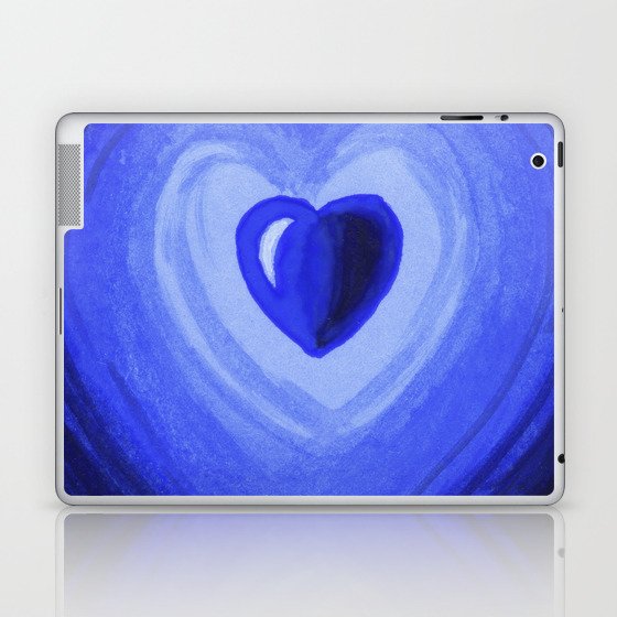 Blue heart Laptop & iPad Skin