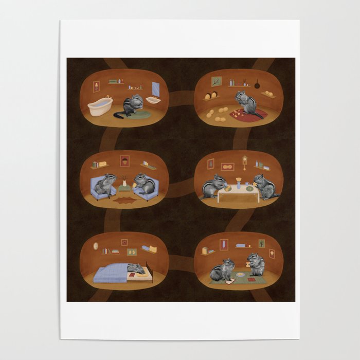 What do Chipmunks do Underground? [ALL] Poster by Laura Plad | Society6