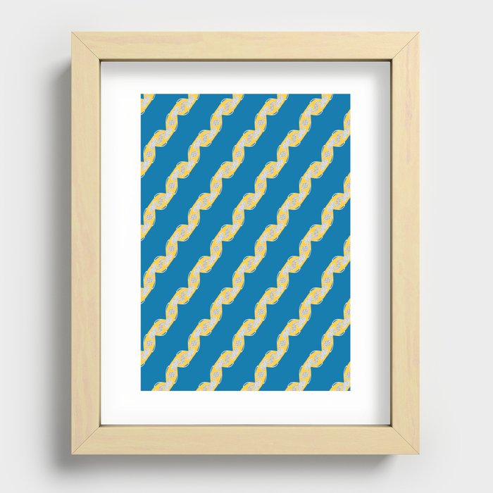 DNA Abstract Pattern Recessed Framed Print