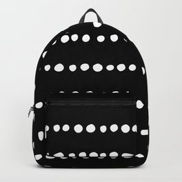 Spotted, Abstract, Black and White, Boho Print Backpack