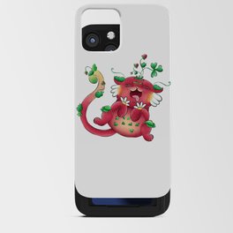 A cute digital art of unic fantasy character - keeper of strawberry beds iPhone Card Case