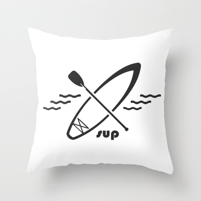 Standup Paddleboarding Throw Pillow