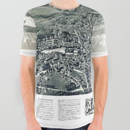 Amesbury-Massachusetts-1914 vintage pictorial map All Over Graphic Tee