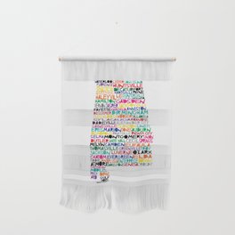 Alabama colorful typography state Wall Hanging