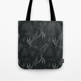 Plants pattern with leafs in pastel color line art. Tote Bag