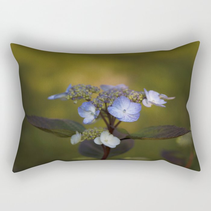 Blue Hydrangea Rectangular Pillow