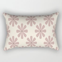 Scandinavian Pink Flower Pattern  Rectangular Pillow