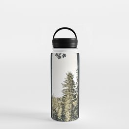Twin giant redwoods / sequoias Pacific Coast California nature color landscape photograph / photography Water Bottle