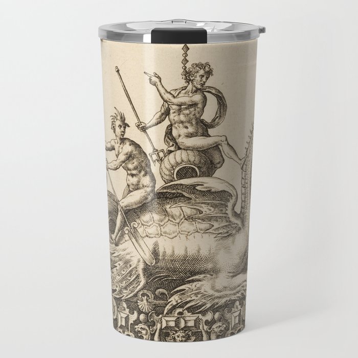 Poseidon and the Kraken Travel Mug