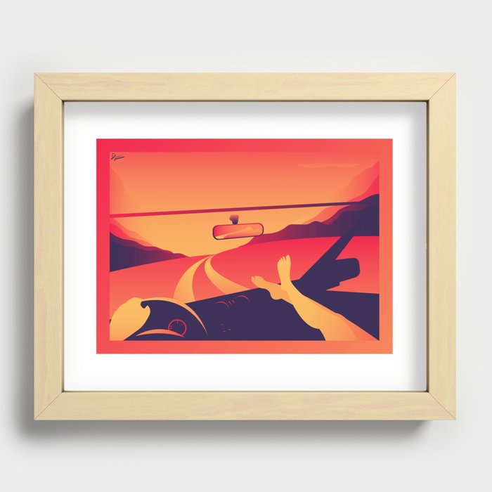 Let's Go for a Ride Recessed Framed Print