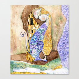 Cat. Inspired By Gustav Klimt Canvas Print