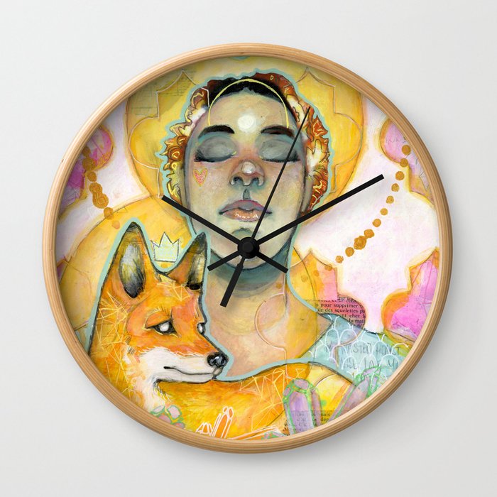 The Goddess and the Fox Wall Clock