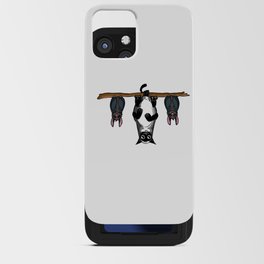 Bats and cat design hanging upside down iPhone Card Case