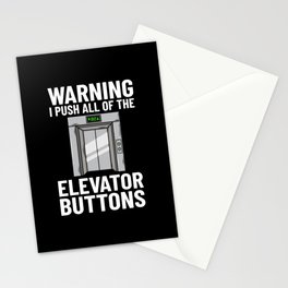 Elevator Buttons Mechanic Technician Door Lift Stationery Card