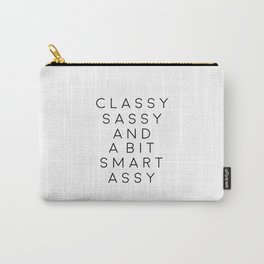 Fashion Wall Art Printable Art Stay Classy Stay Chic Fashion Decor Girls Room Decor Girly Gifts Carry-All Pouch