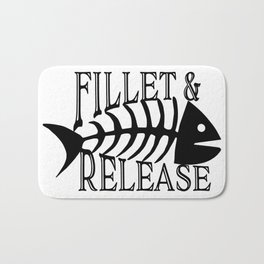 Fillet and Release Funny Fishing Bath Mat