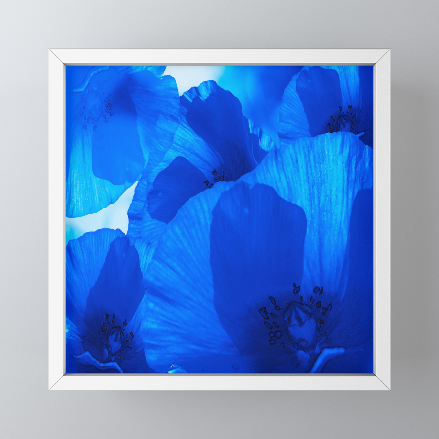 Blue Poppies Decor Society6 Buyart Framed Mini Art Print By Pivivikstrm Society6