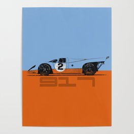 Vintage Le Mans race car livery design - 917 Poster